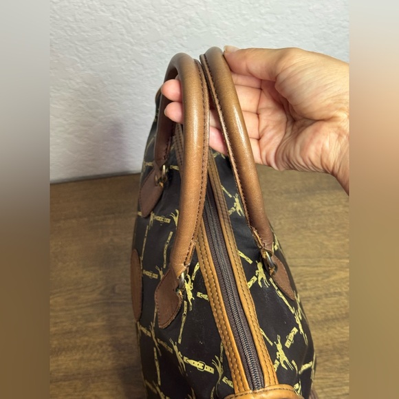 Vintage Longchamp Paris Leather Bag/Top Handle Handbag Satchel 80’s - Picture 7 of 12